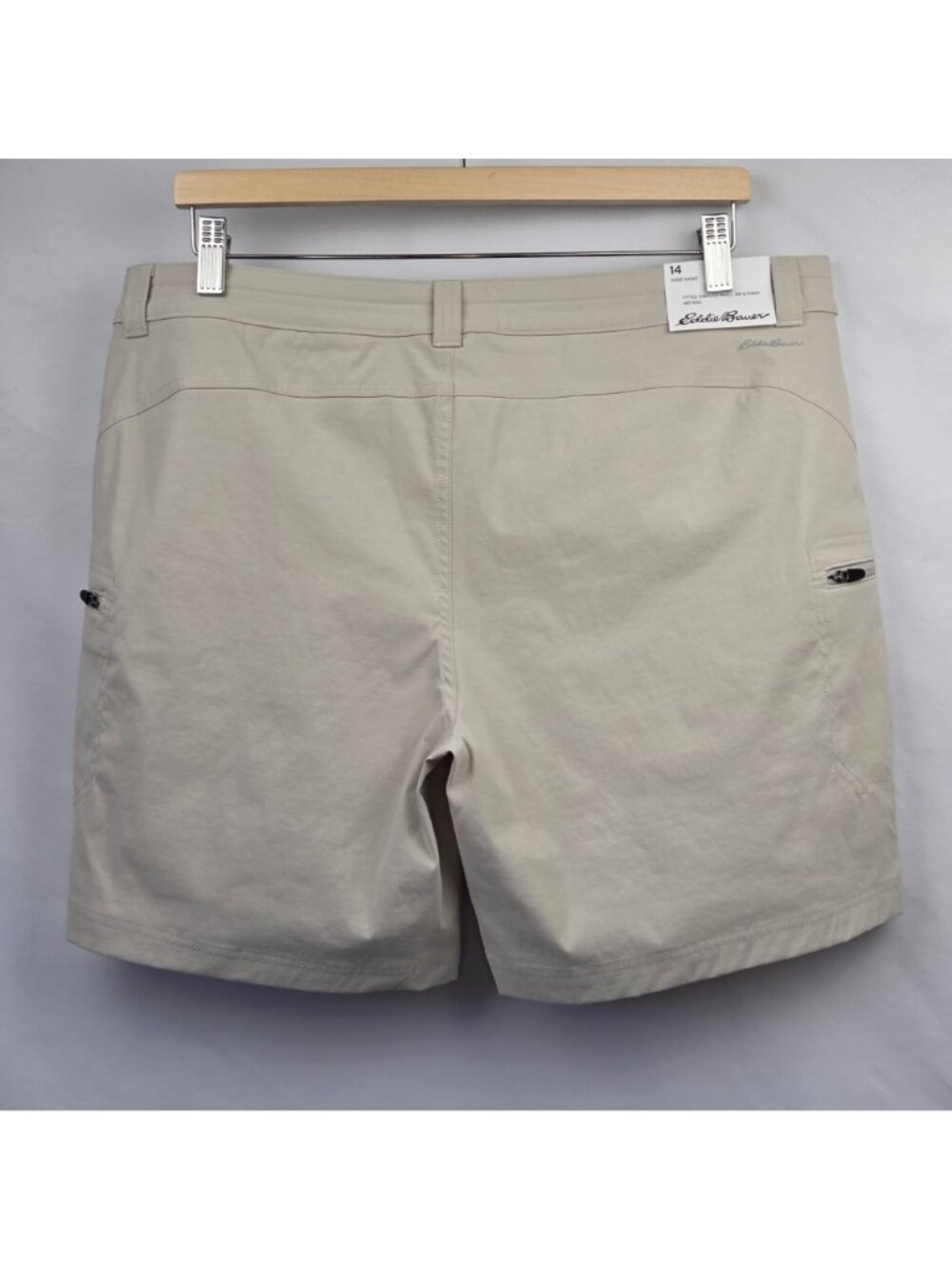 Eddie Bauer First Ascent Guide Pro Shorts Size 14 Pumice NEW - Picture 5 of 16